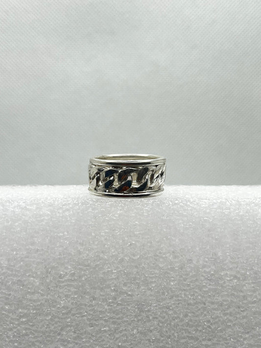 Cuban Link Ring With Trim