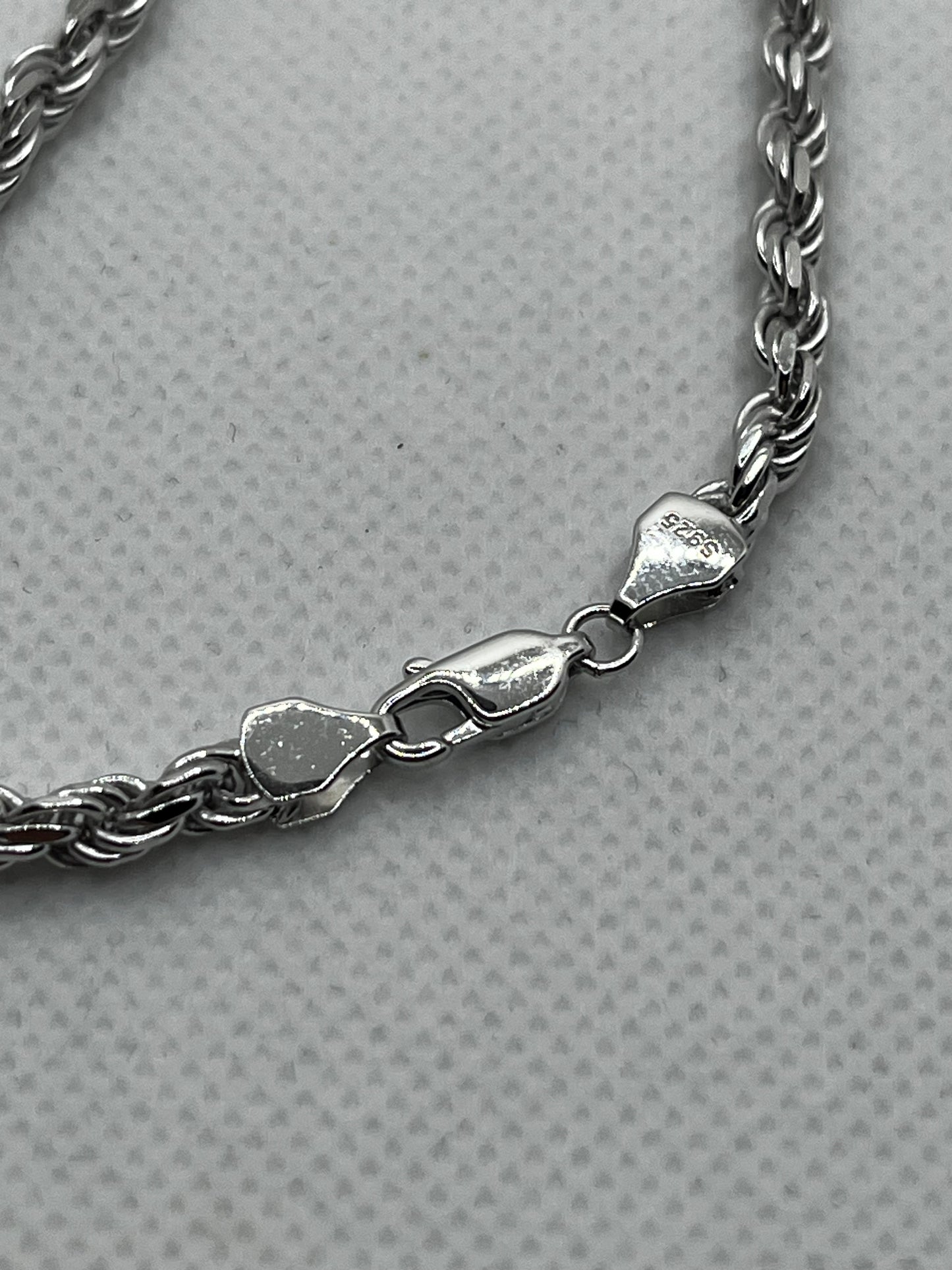 4mm 925 Silver Rope Chain